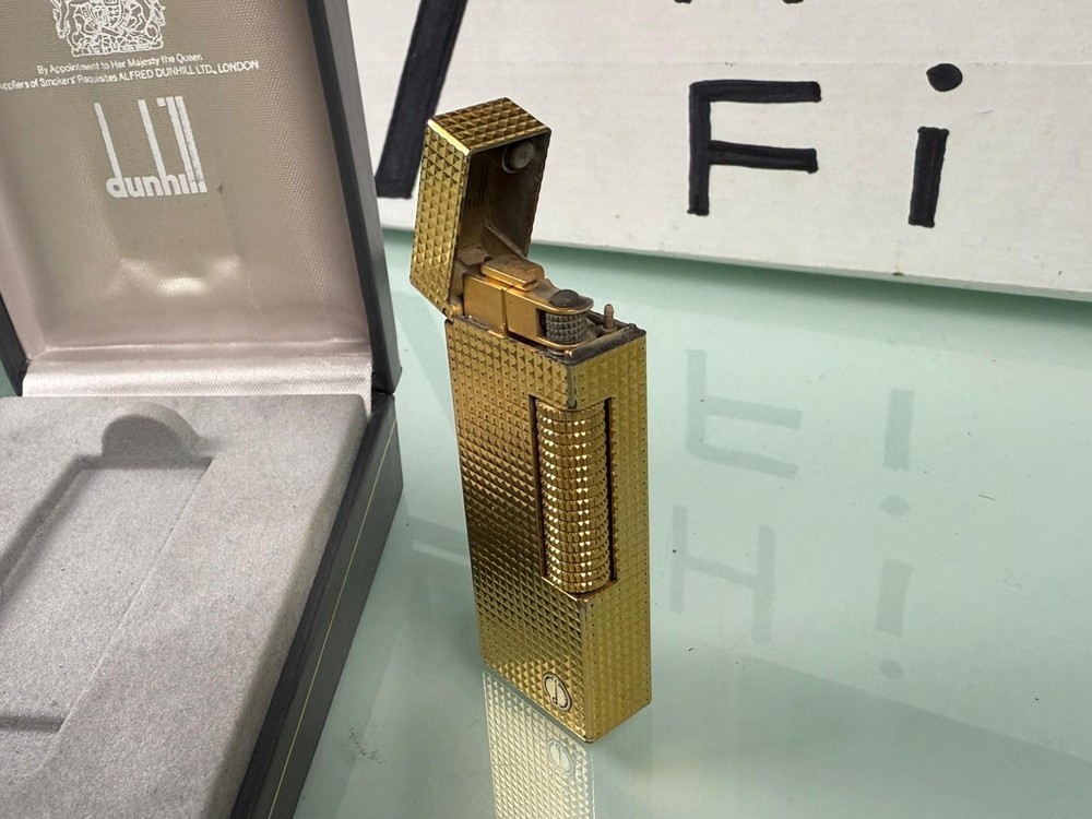DUNHILL ROLLAGAS TONE POCKET LIGHTER GOLD