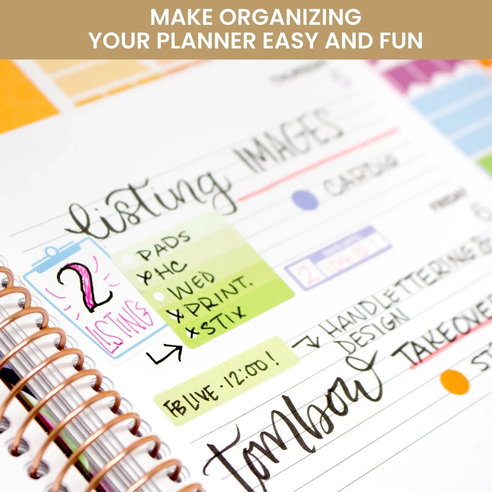 bloom daily planners Planner Stickers, Color Coding Pack, Bright