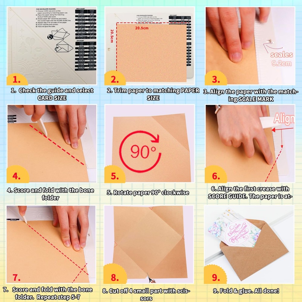 Scoring Board - Envelope Punch Tool for Paper Crafts | Mini Score Board