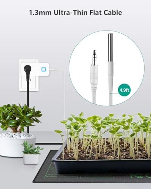 Temperature Controller Reptile Thermostat Outlet, Bluetooth Temp Control Plug