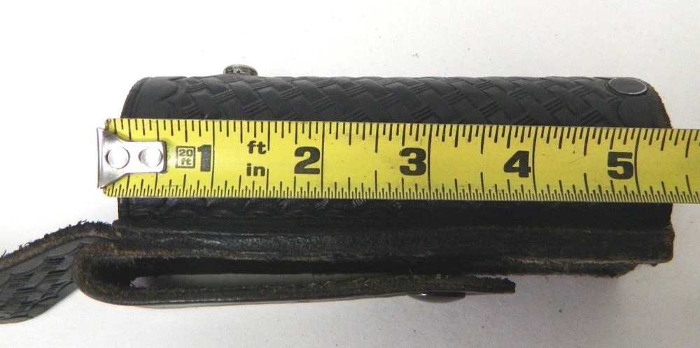 Tex Shoemaker & Son Black Tooled Leather Mace Holder Belt 92A