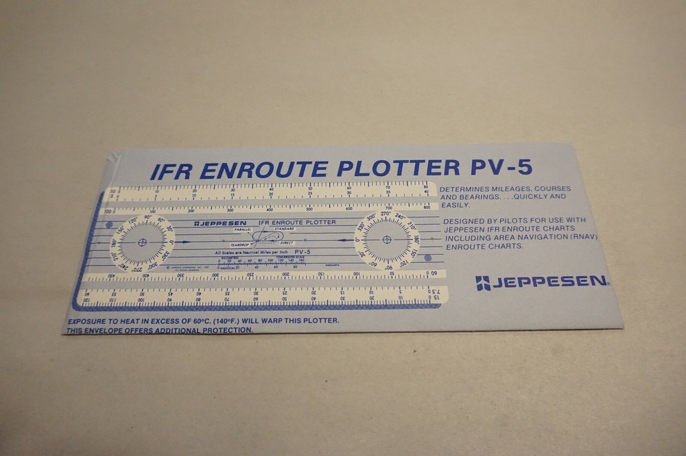 JEPPESEN IFR ENROUTE PLOTTER Model # PV-5 