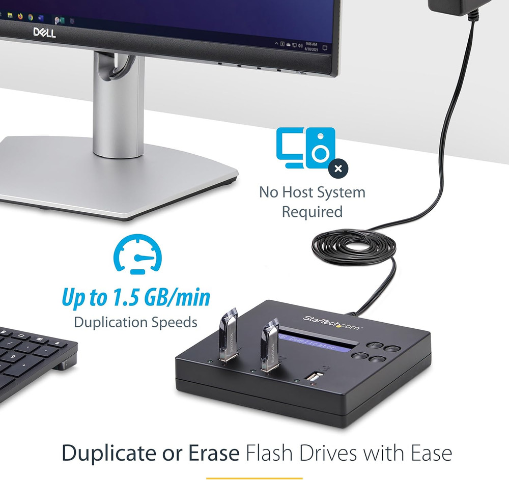Standalone 1 to 2 USB Flash Drive Duplicator / Cloner / Eraser, Multiple USB Thu