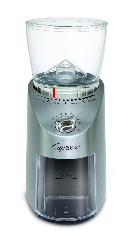 Capresso Infinity Plus Commercial Grade Conical Burr Grinder solid