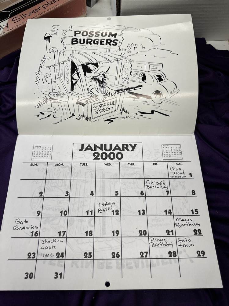 2000 Original Hillbilly Calendar