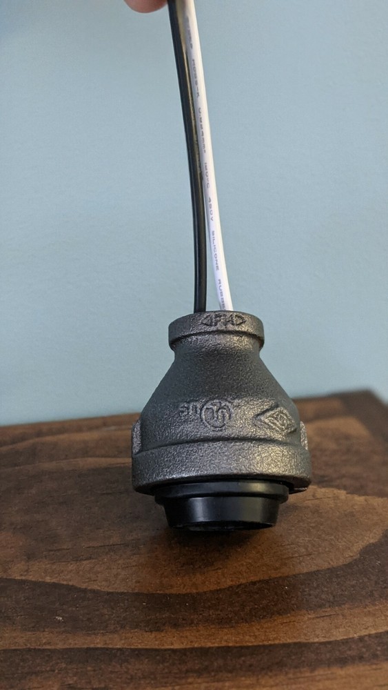 Steampunk Industrial Iron Pipe Lamp/Light Socket 1-1/4" x 1/2"