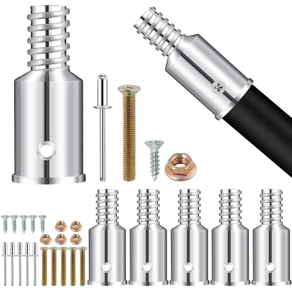 Elesunory 6Pcs Threaded Tip Replacement, Broom Handle Threaded End, Ultra Thr...