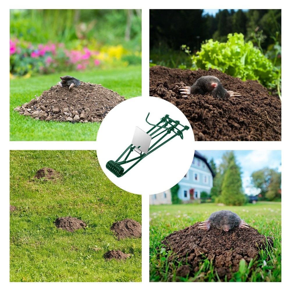 Metal Mole & Gopher Trap - Reusable Tactical Mole Gopher Killer Outdoor Vole ...