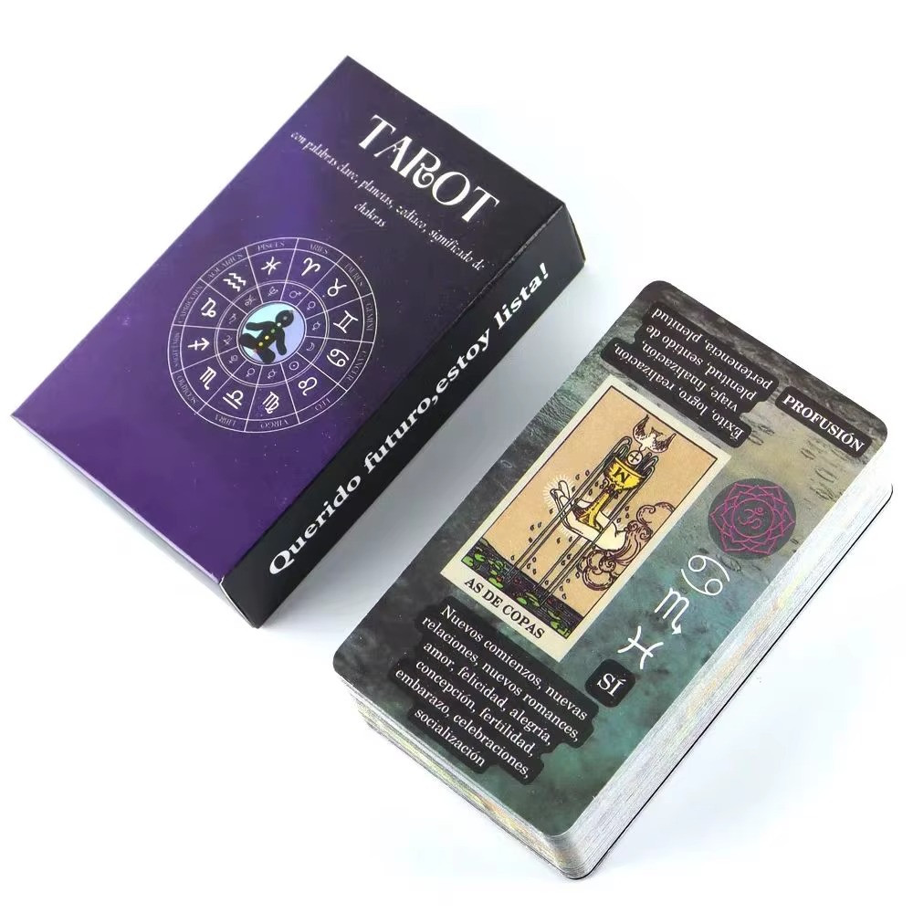 Leaning Tarot Deck Spanish Version | 78 Cards Oracle Divination Board Game