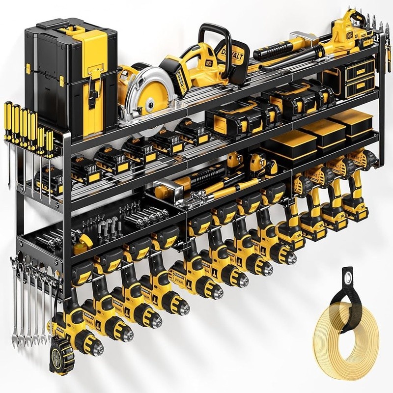 Tool Organizer Wall Mount Heavy Duty Storage Rack Power Tools Drills Accessories