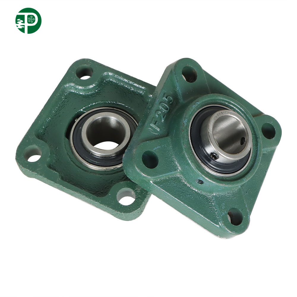 2 PCS UCF205-16 Solid Base Pillow Block Flange Mounted Bearing 1" Bore 4 Bolt
