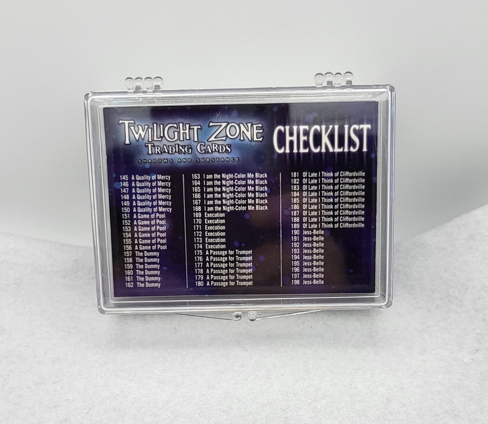 Twilight Zone Shadows and Substance Complete Base Card Set - 2002