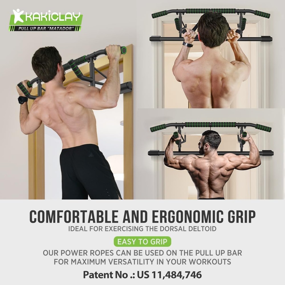 New Upgrade Pull Up Bar for Doorway - Foldable Design & Space-Saving, Upto 44...