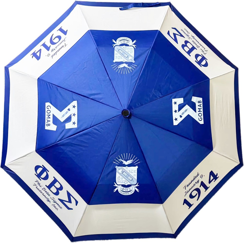 Phi Beta/Β Sigma 2 Fold Collapsible Umbrella [Blue]