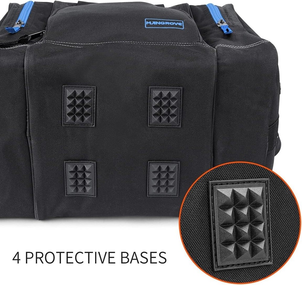 Durable Blue Bowling Bag for Single Ball - Adjustable Strap & Multiple Pockets