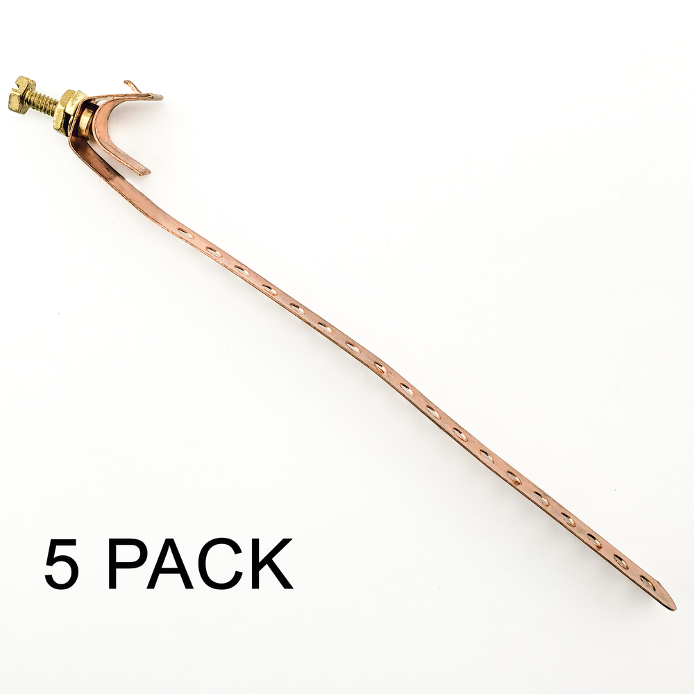 5 Pack Copper Ground Straps UL Listed 9" DirecTV Approved Satellite Electrical