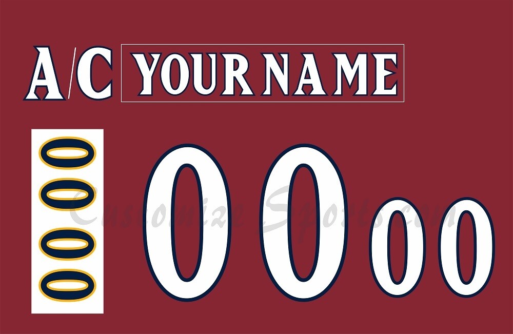 Atlanta Thrashers Customized Number Kit For 2008-2009 3rd Uniform
