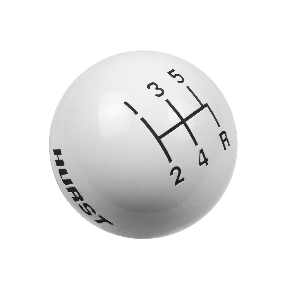 1630025 Hurst Shift Knob - 5-Speed Pattern - White
