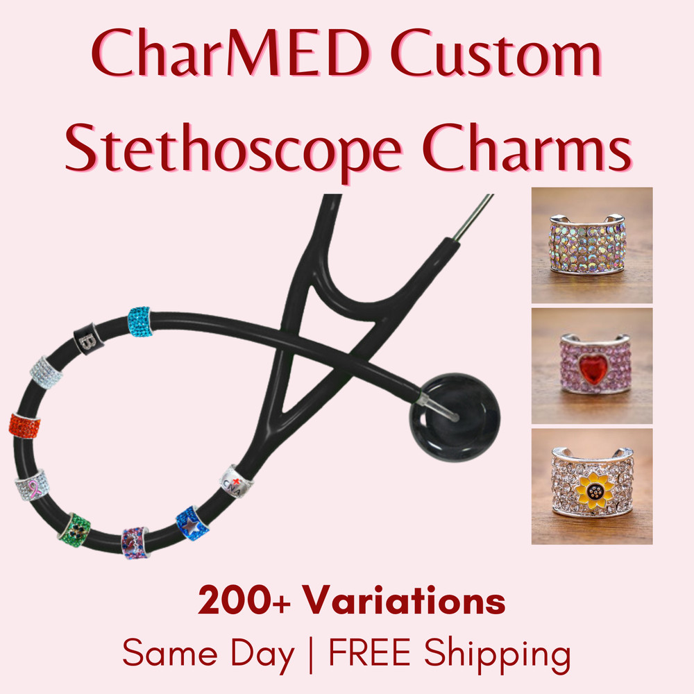 CharMED Stackable Custom Charms | Bling and Personalize Your Stethoscope