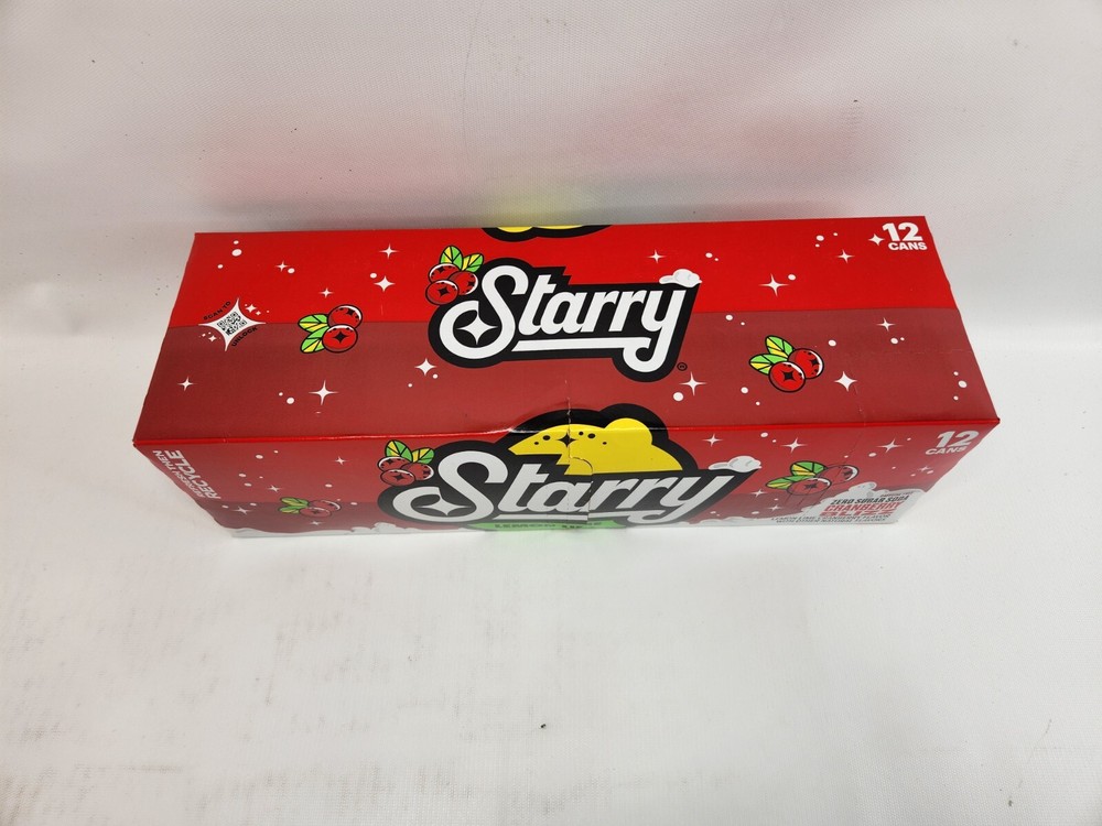 12 Pack Starry Cranberry Blizz Lemon Lime Zero Sugar Soda
