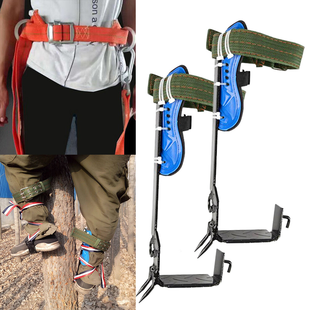 Tree Climbing Spike Set Pole Climbing Spurs Safety Belt Adjustable Rope