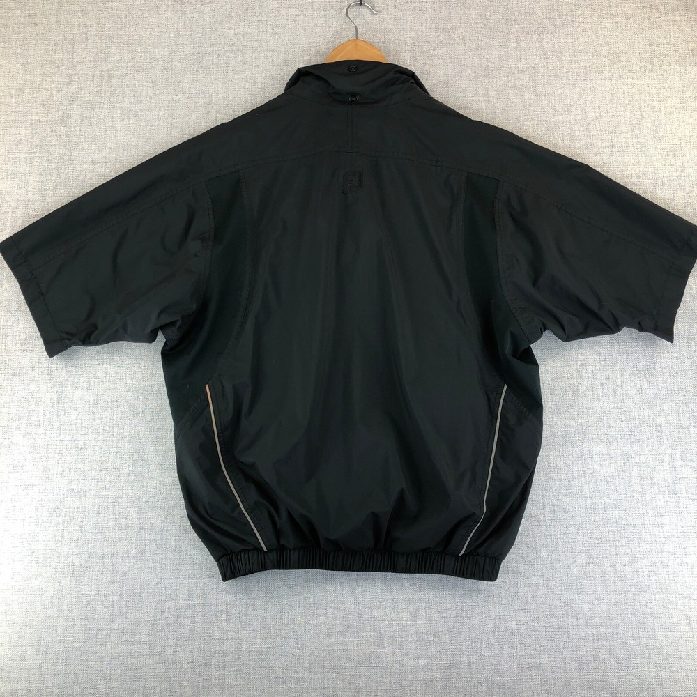 DryJoys FootJoy Pullover Windbreaker Golf Lightweight Jacket Black Men Small