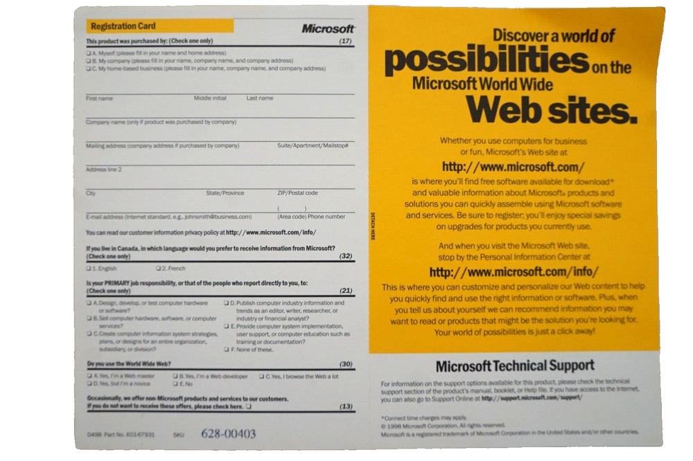 Microsoft Visual Studio Enterprise 6.0 6 Windows 95 thru 11 Retail 10 CD's + KEY
