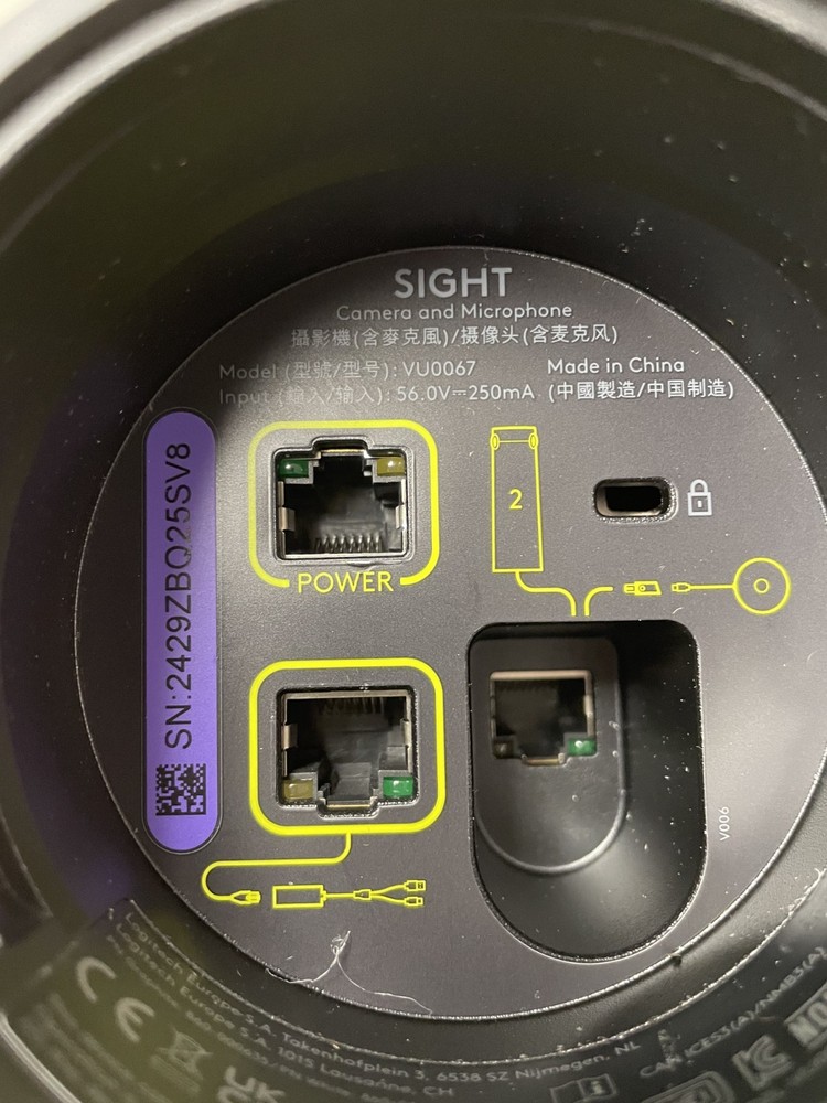 Logitech Sight VU0067 Tabletop Video Conferencing Camera Gray