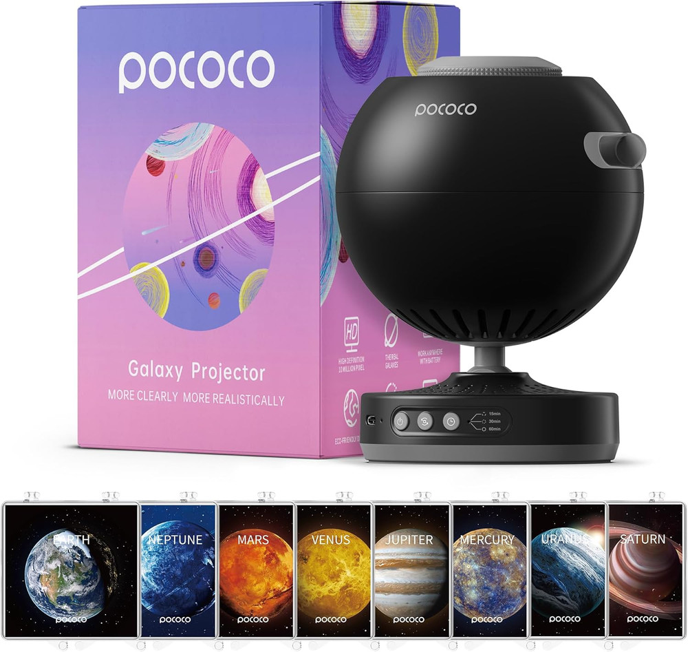 Galaxy Projector + Immersive Planet Series Discs (8 Pieces)