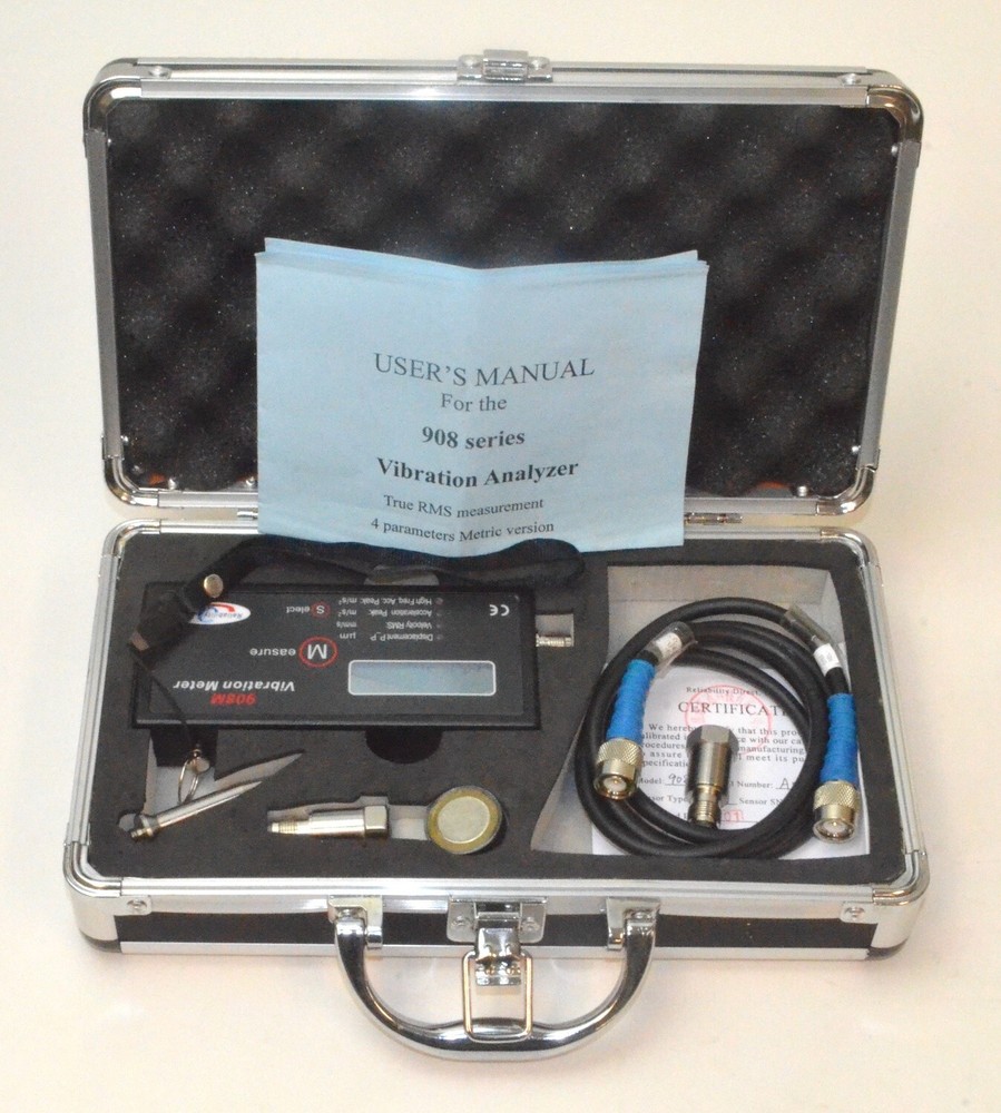 Reliability Direct 908M Vibration Meter with Metric Units *Used, Working*