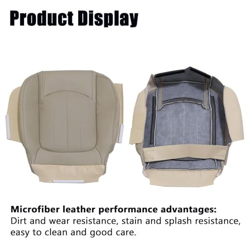 Driver Side Bottom Perforated Leather Replacement Seat Tan(Perforated leather)