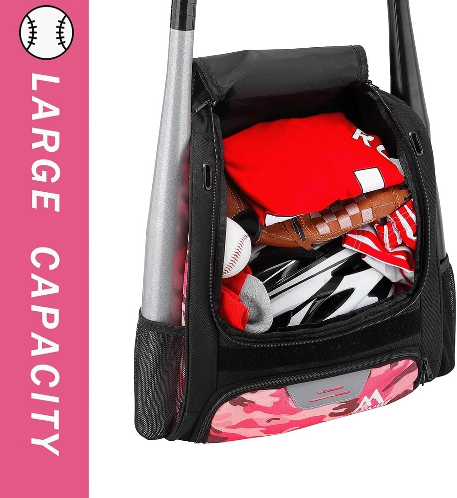 Baseball Bag-Baseball Backpack Holder for Baseball, Large Main Compartment,So...