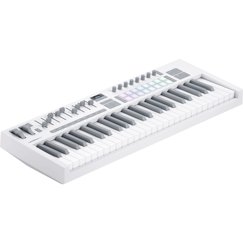 Novation Launchkey 49 Mk4 Keyboard Controller - White POWER & CABLE KIT