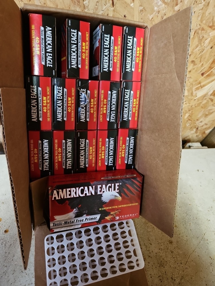 Empty 1000 Rd. Case Of 40 Cal Trays & Boxes