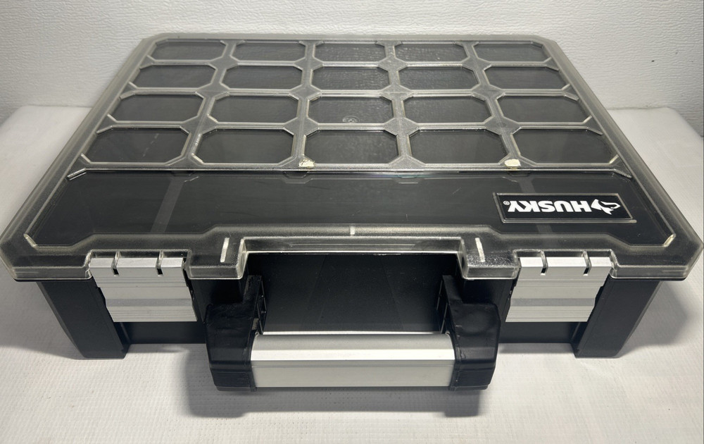 Husky Small Parts Tool Organizer Storage Hardware Case Toolbox 11 Compartments