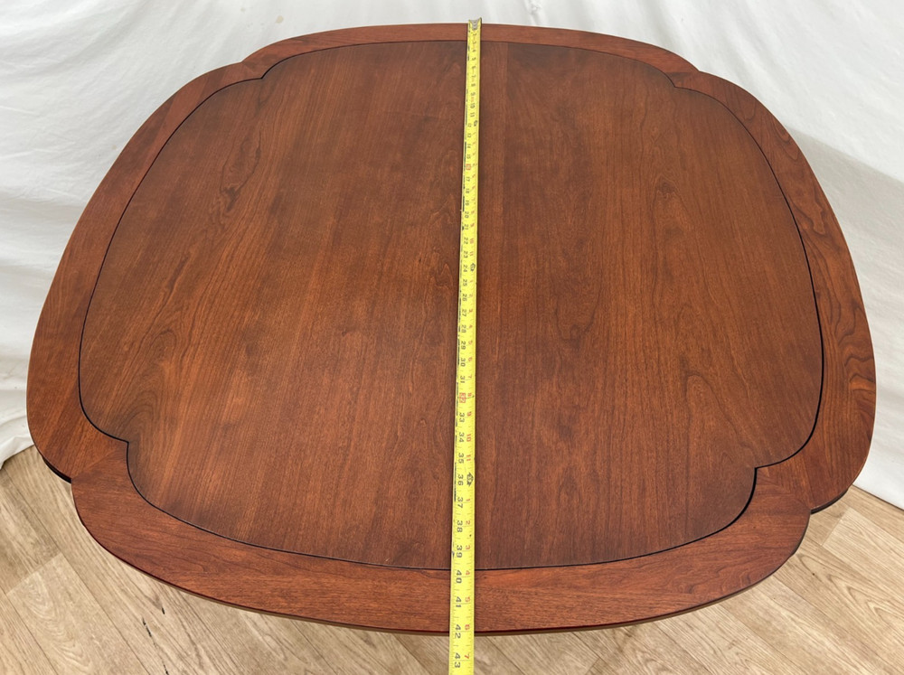 Vintage Stickley Pedestal Table Solid Cherry Clover pattern Kitchen Game Room