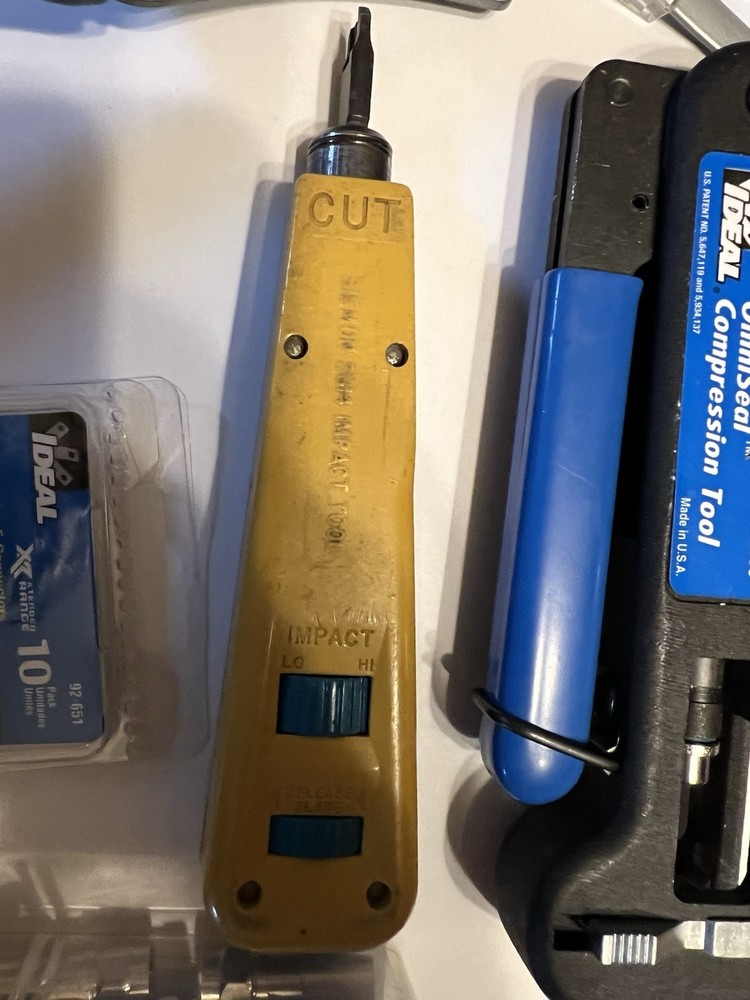 Home Network & Coax Tool Kit – Cable Tester, Compression Tool, F Connectors