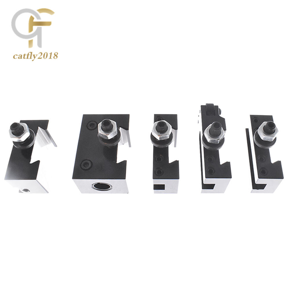 Quick Change Tool Post Holder Set AXA 250-100 Piston 6Pcs For Lathe 6 - 12"