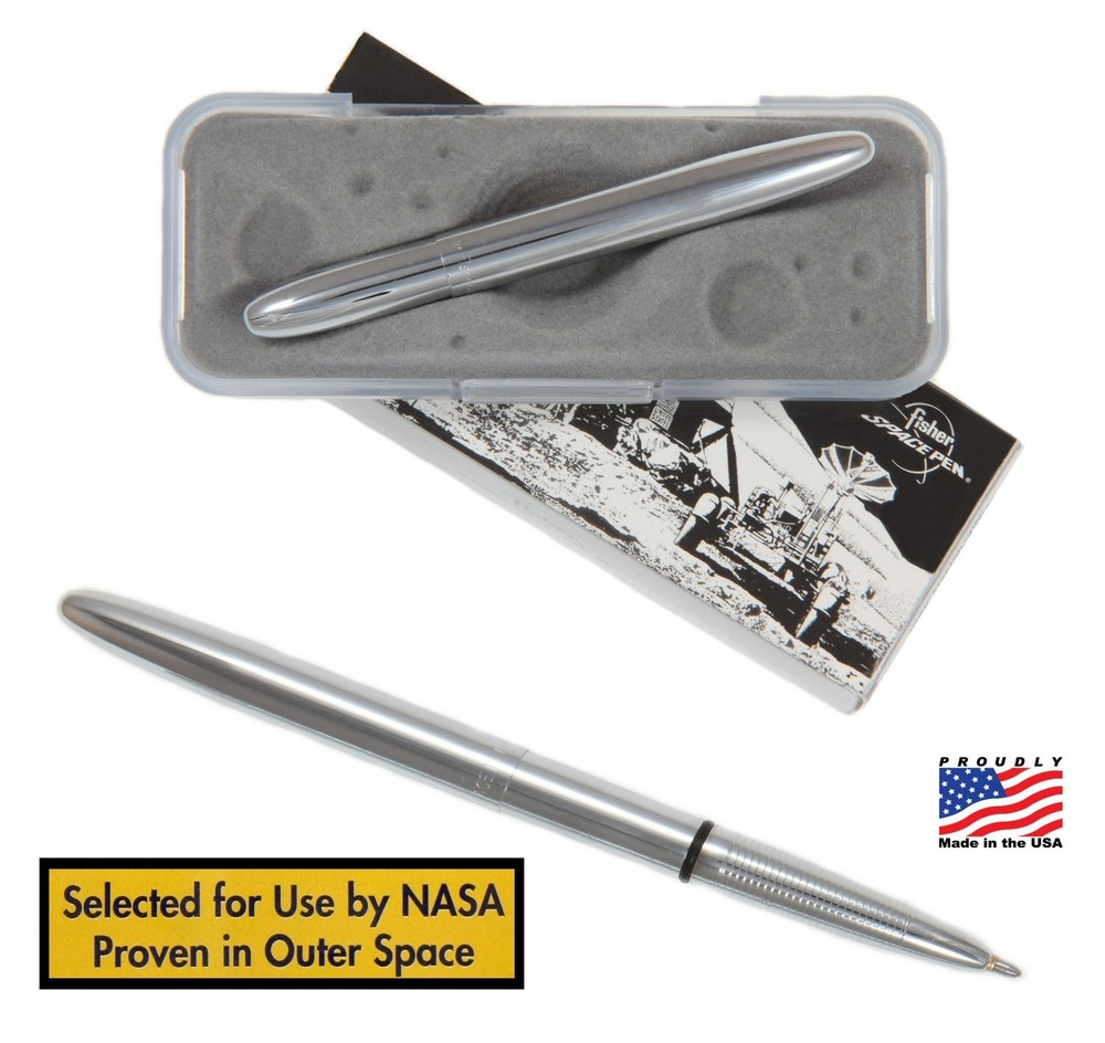 Fisher Space Pens Chrome Bullet Pen #400 Plus An Extra Blue Refill