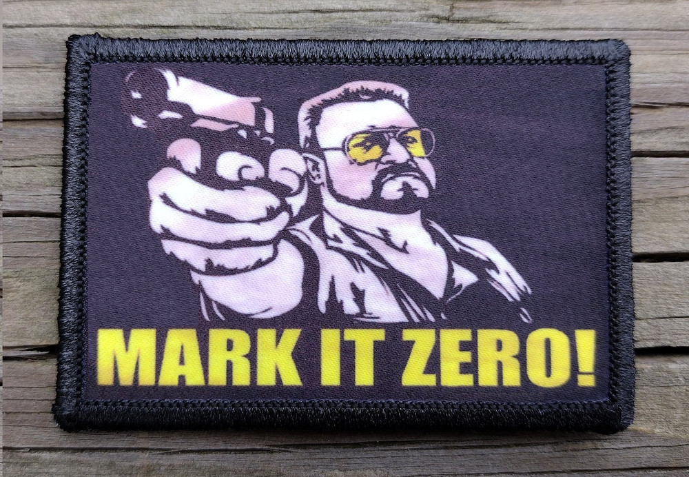 Lebowski Mark It Zero Morale Patch Hook and Loop Army Tactical Bowling Funny 2A