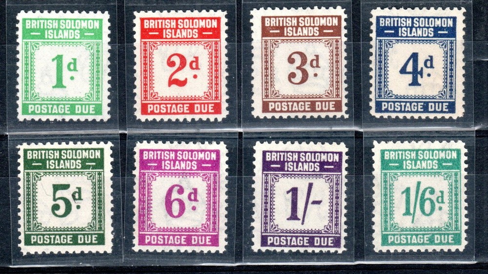British Solomon Islands 1940 Postage Due set SG D1-D8 MLH
