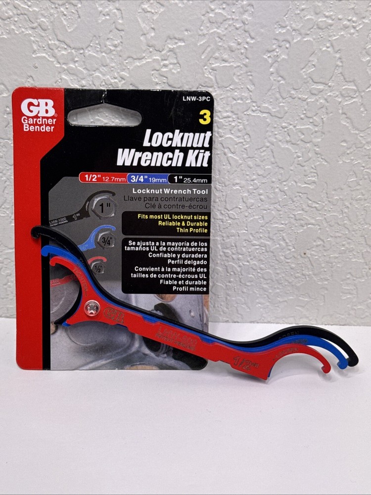 Gardner Bender LNW-3PC LNW locknut wrench, Assorted