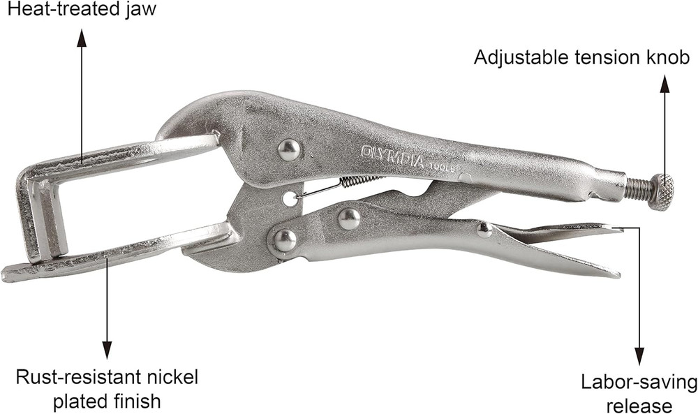 9" LOCKING PLIERS & WELDING CLAMP, 11-409