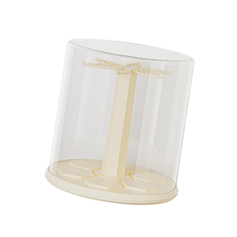 Rotation Transparent Dolls Display Box Figure Display Case Dustproof Organizer