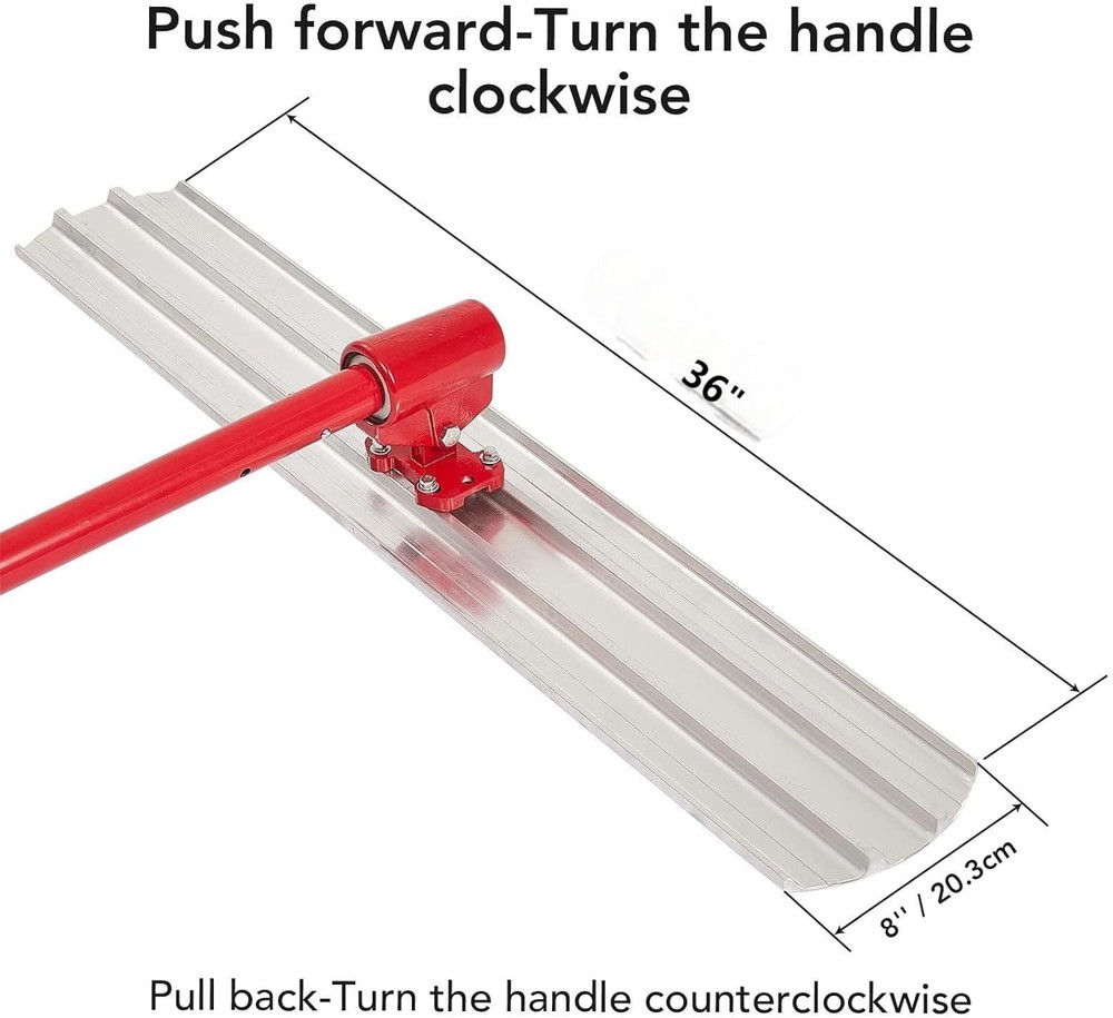 Bulls Float 36"x8" Concrete Trowel Float w/ 4 Float Handle Bracket Concrete Tool
