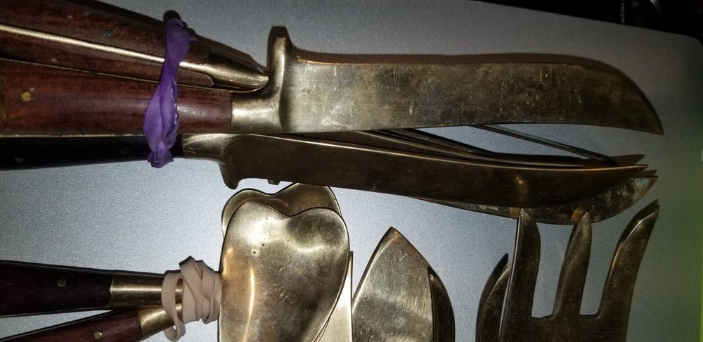 Vintage Courtney Siam Brass Flatware Set 42 items