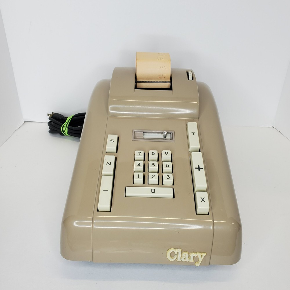 Clary Adding Machine Model 102 Vintage Small Business Functional Or Prop Works!