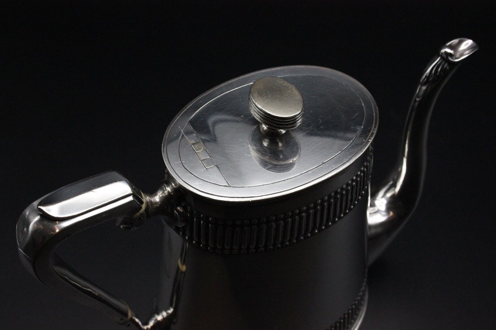 MAPLE & CO. London Ribbed Silverplate Teapot #2998