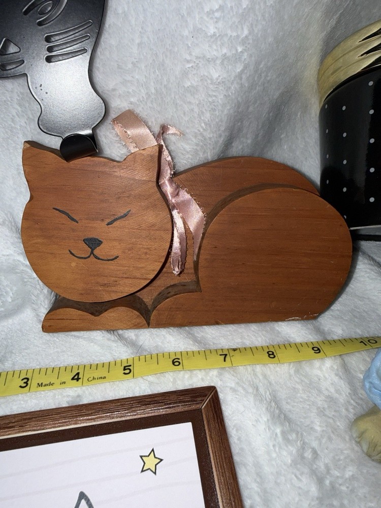 6 Cat themed Decor Items