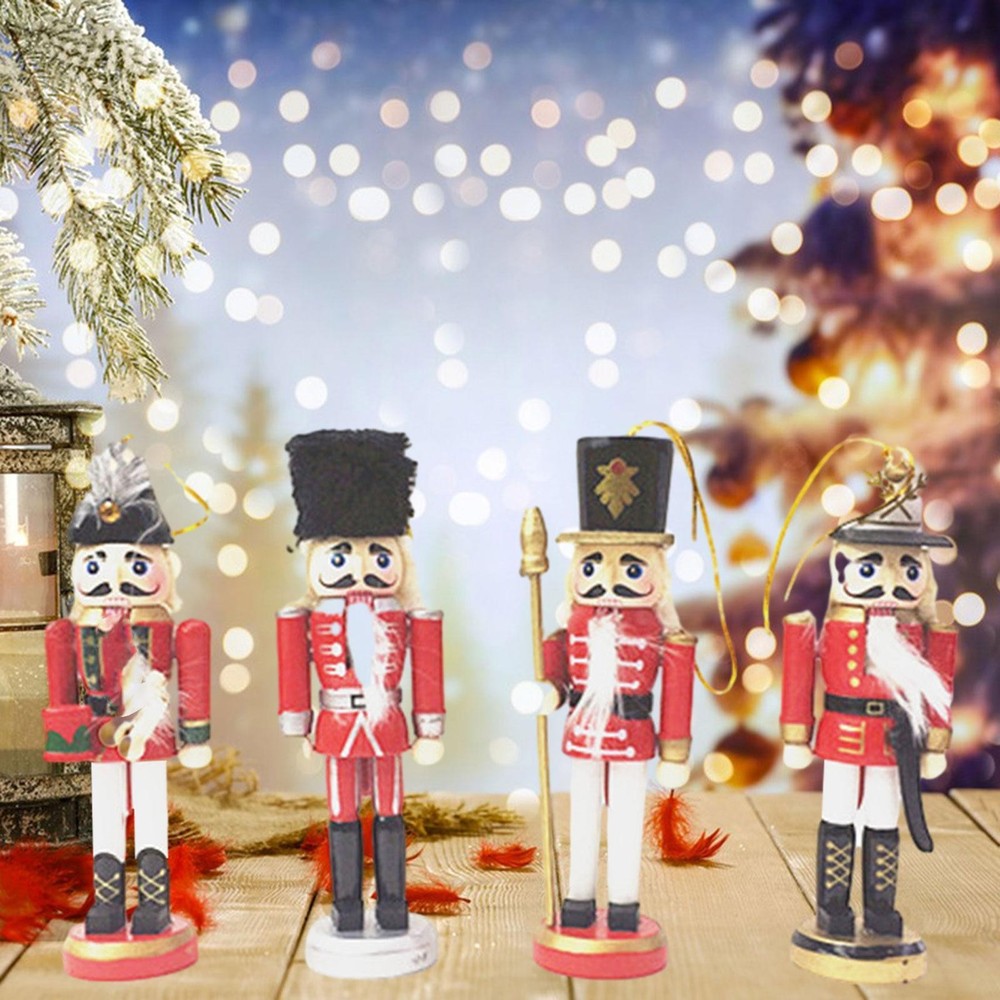 4x Christmas Nutcracker Hanging Decor Reusable Decorative Hanging Ornaments